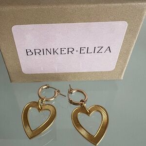 BRINKER & ELIZA Holiday Huggies Gold Plated Earrings